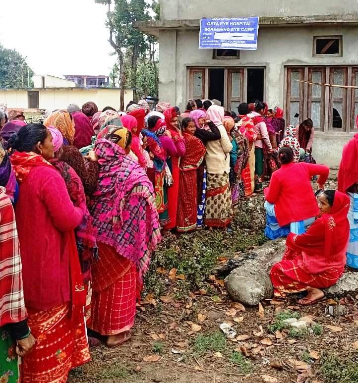 गेटा आँखा अस्पतालद्धारा बेलडाडीमा ६४४ को  निःशुल्क आखा परिक्षण