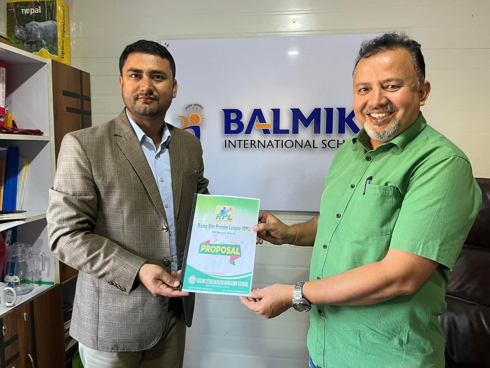 राइजिङ स्टार प्रिमियर लिगको मुख्य प्रायोजक  बाल्मिकी इन्टरनेशल स्कुल
